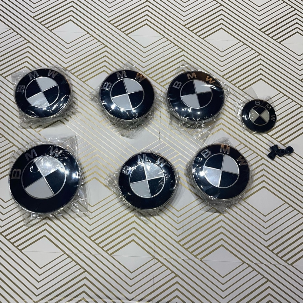 BMW 7 piece badge Emblems & not just stickers Q12